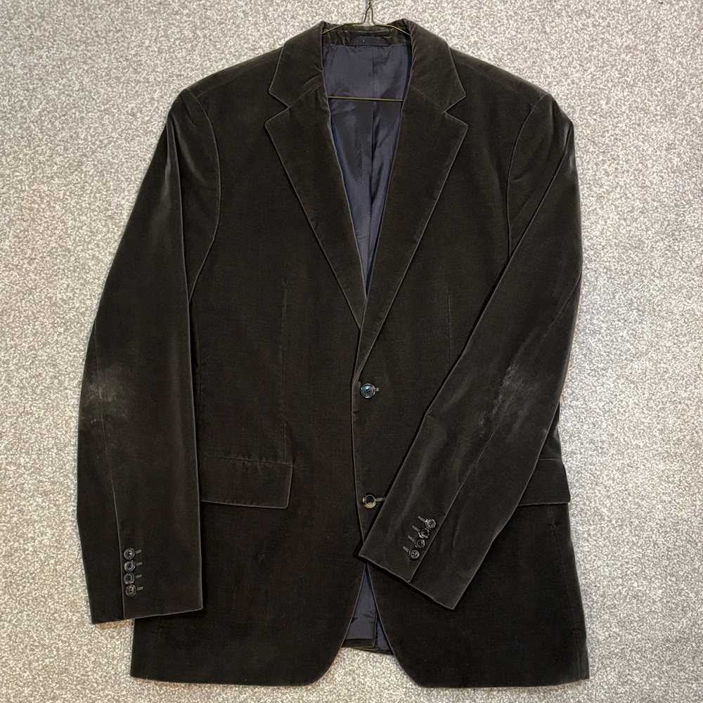 Hugo Boss Dark Grey Velvet Blazer